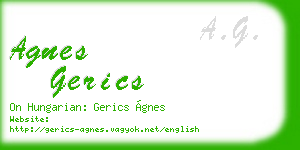 agnes gerics business card